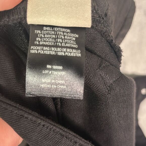 NWT New 32 Degrees Black Sweatpant Stretch Straightleg Ankle Pants Size 8 - Picture 8 of 8